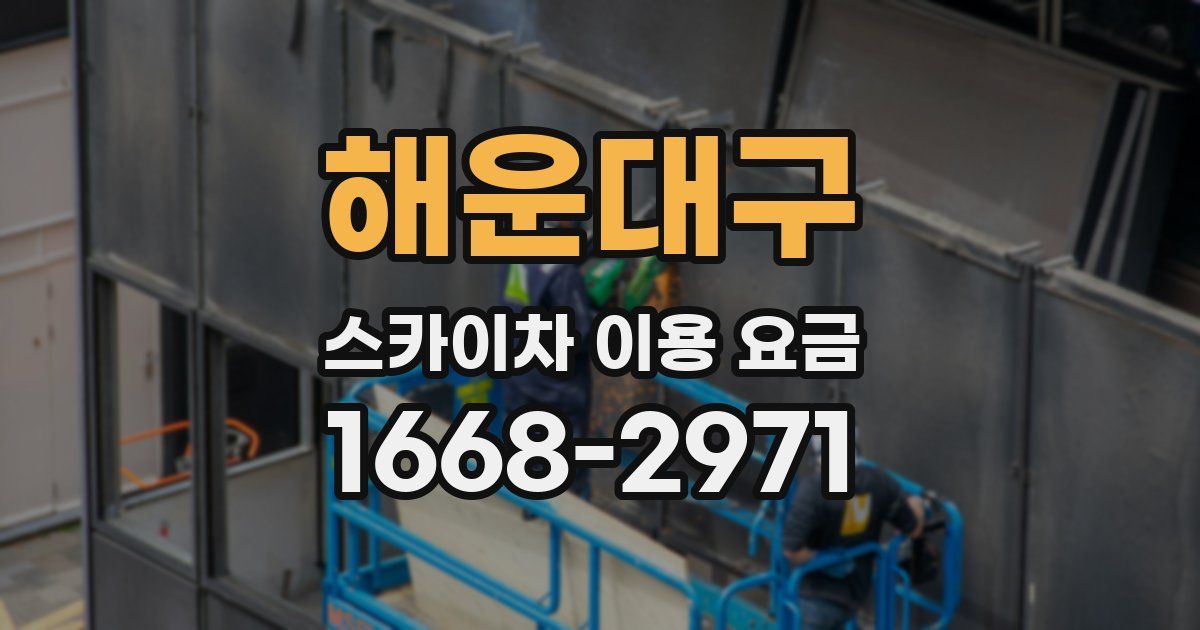 해운대구 스카이차 이용 요금