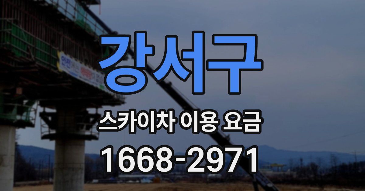 강서구 스카이차 이용 요금
