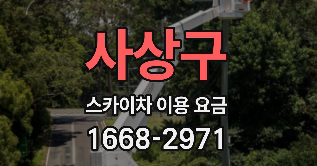 사상구 스카이차 이용 요금