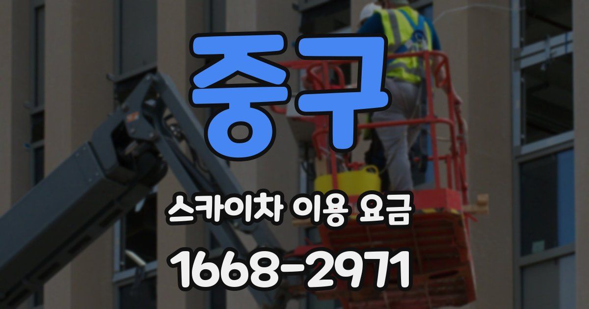 중구 스카이차 이용 요금