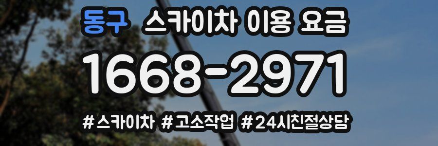 동구 스카이차 이용 요금
