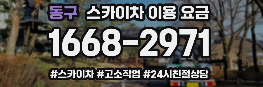 동구 스카이차 이용 요금
