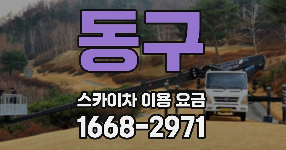 동구 스카이차 이용 요금