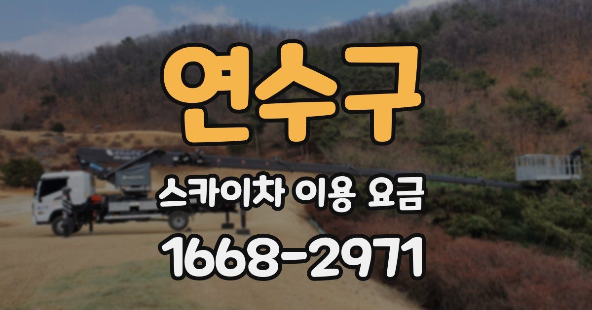 연수구 스카이차 이용 요금
