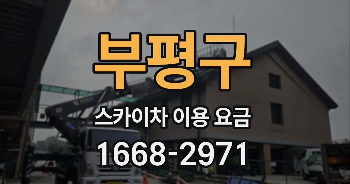 부평구 스카이차 이용 요금