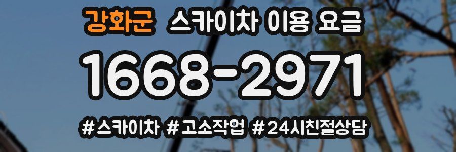 강화군 스카이차 이용 요금
