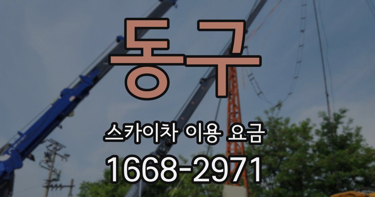 동구 스카이차 이용 요금