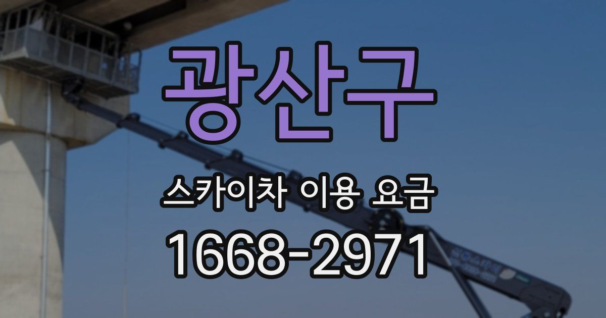 광산구 스카이차 이용 요금
