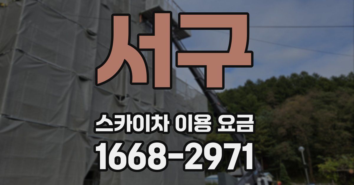 서구 스카이차 이용 요금
