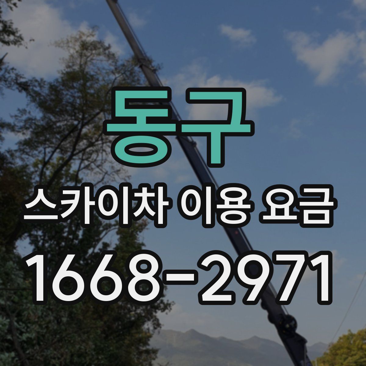 동구 스카이차 이용 요금