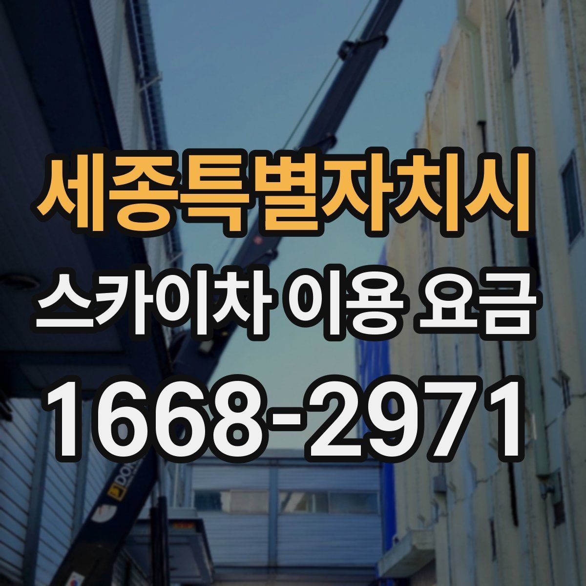 세종특별자치시 스카이차 이용 요금