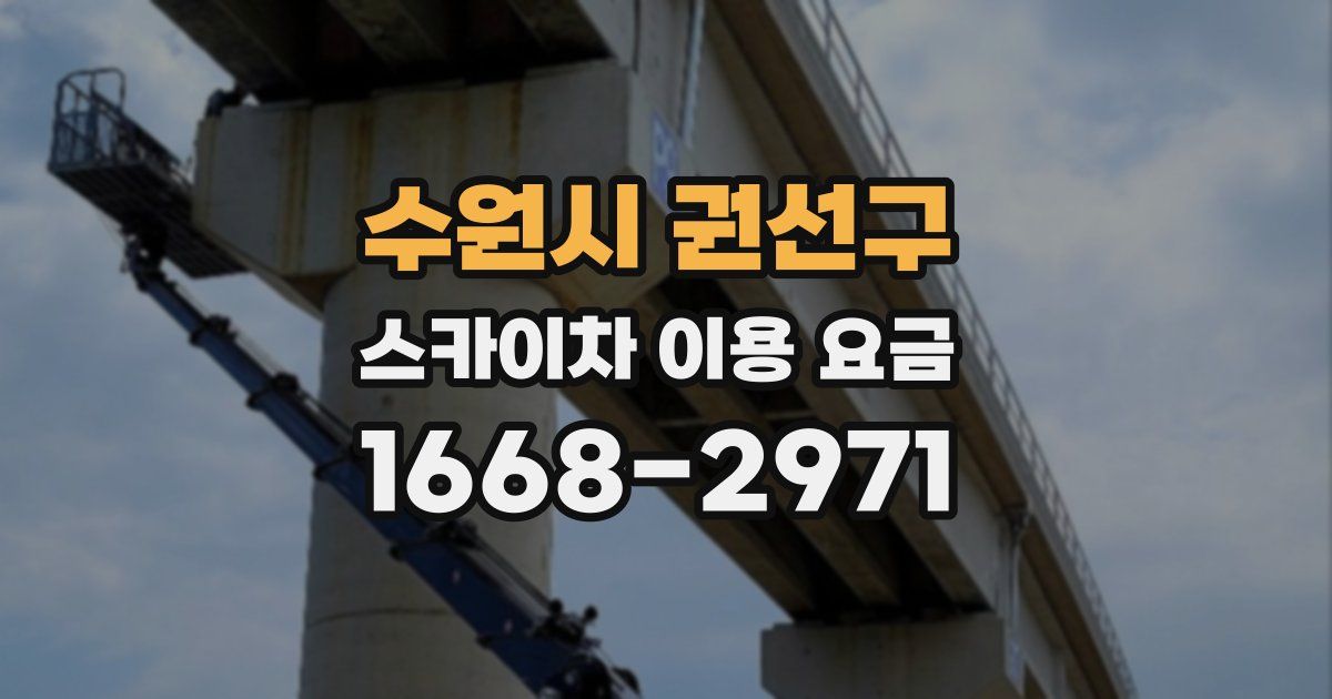 수원시 권선구 스카이차 이용 요금