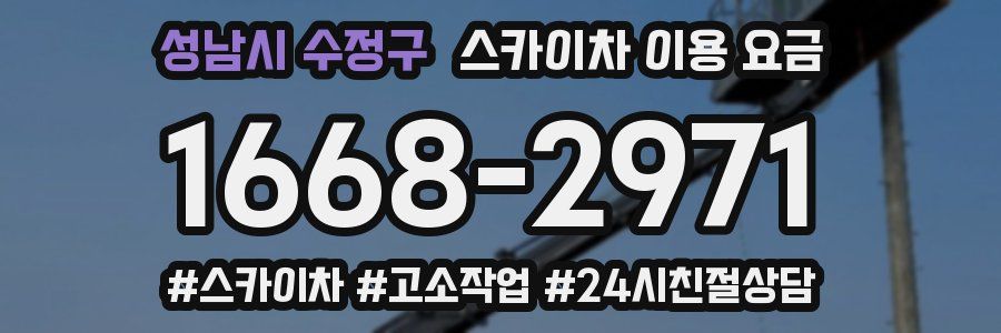 성남시 수정구 스카이차 이용 요금