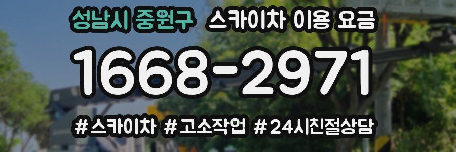 성남시 중원구 스카이차 이용 요금