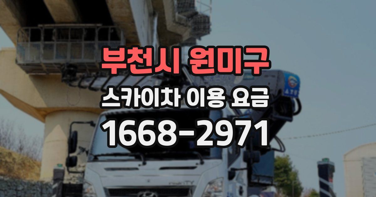 부천시 원미구 스카이차 이용 요금