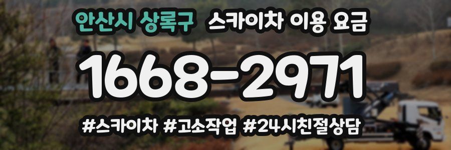 안산시 상록구 스카이차 이용 요금
