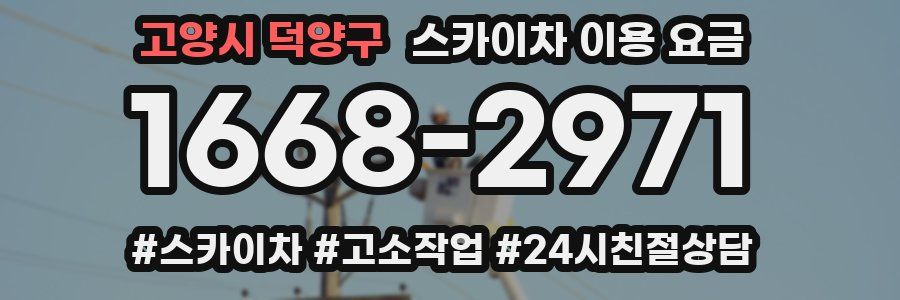 고양시 덕양구 스카이차 이용 요금