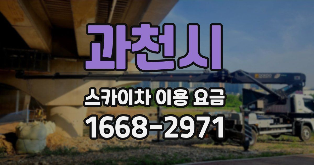 과천시 스카이차 이용 요금