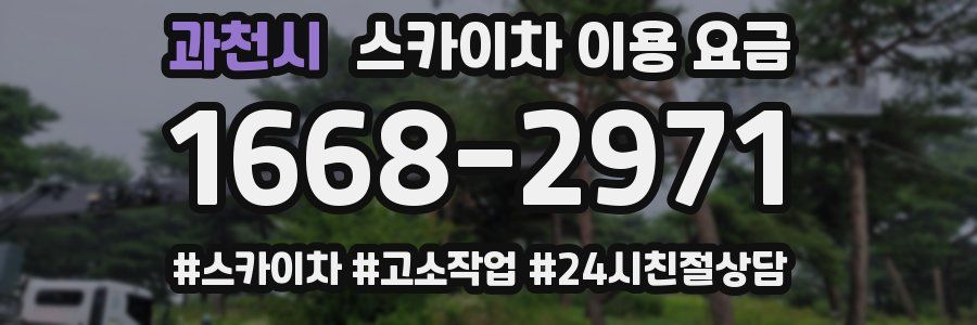 과천시 스카이차 이용 요금