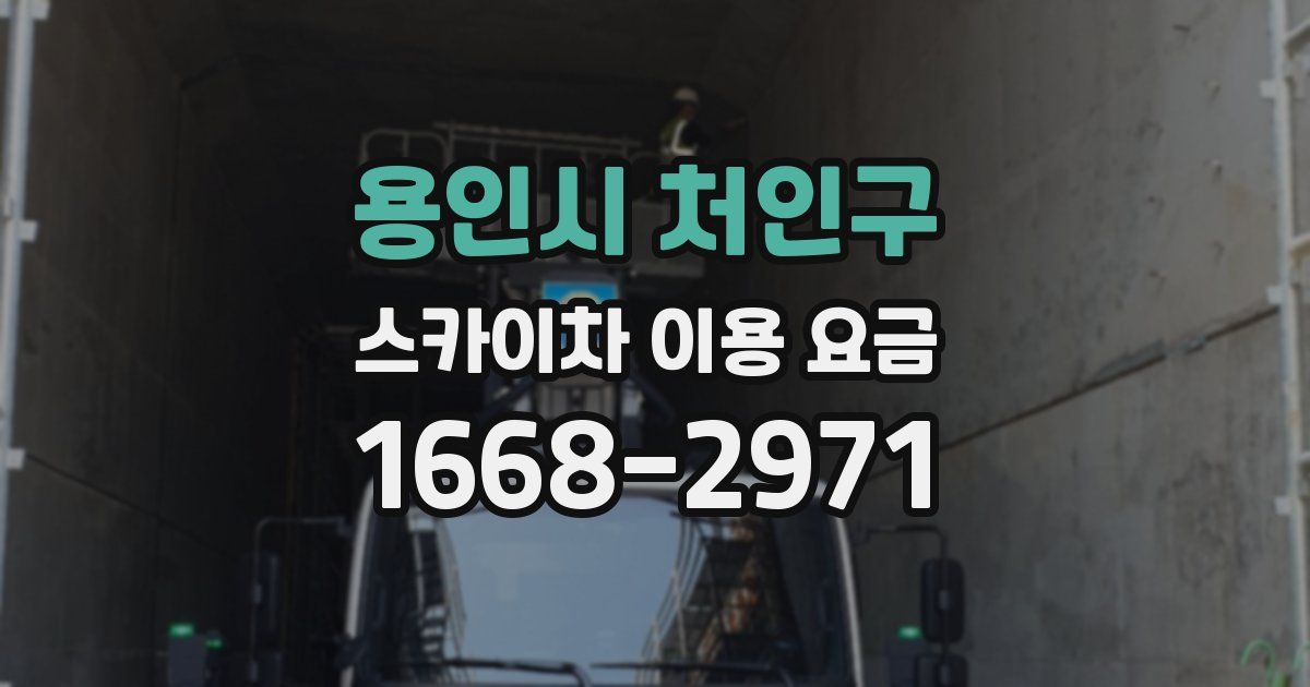 용인시 처인구 스카이차 이용 요금