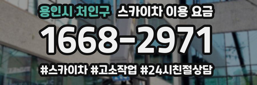 용인시 처인구 스카이차 이용 요금