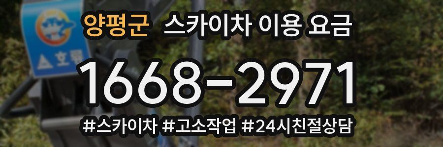 양평군 스카이차 이용 요금