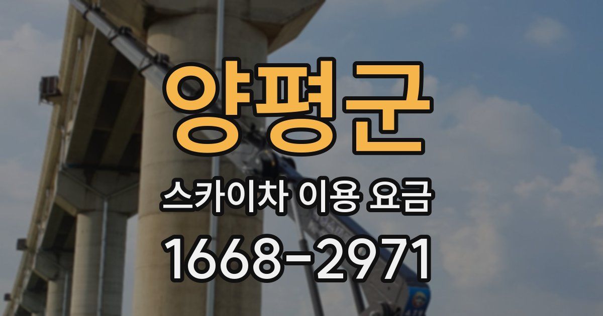 양평군 스카이차 이용 요금