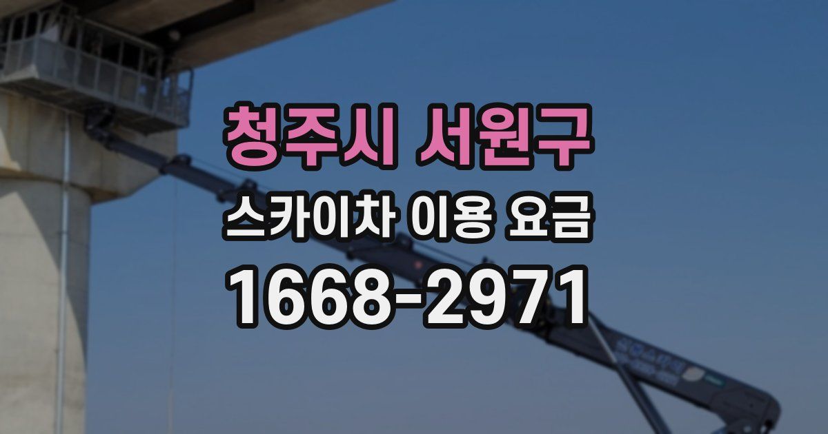 청주시 서원구 스카이차 이용 요금