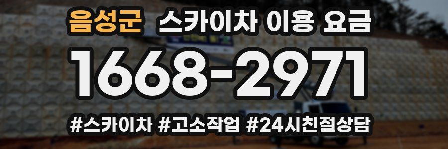 음성군 스카이차 이용 요금