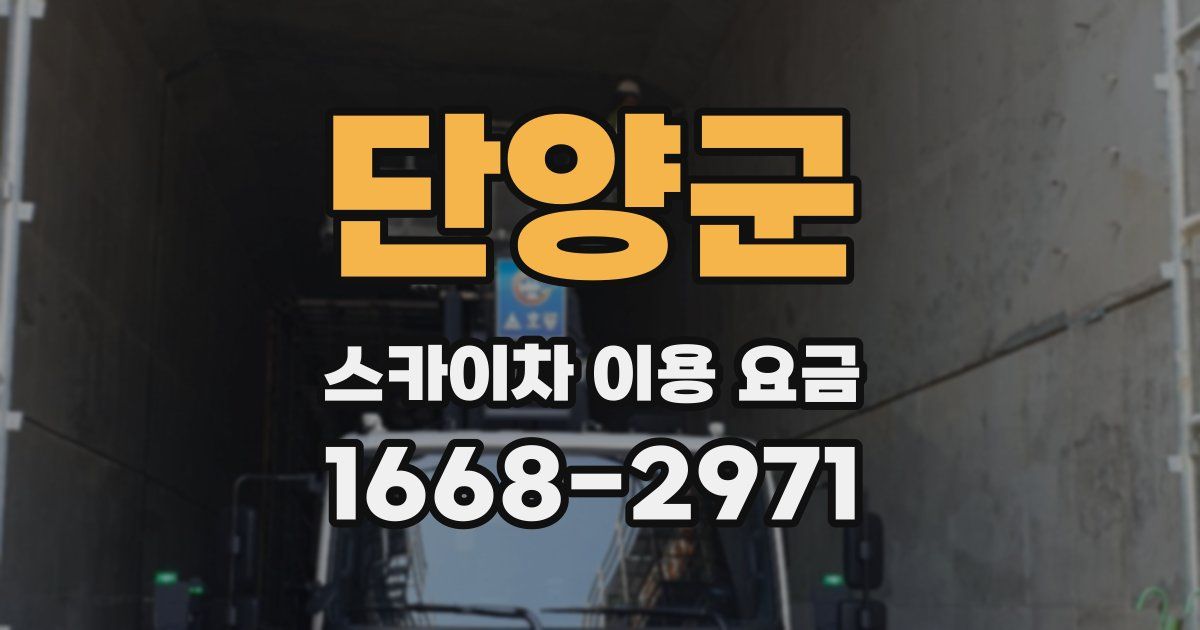 단양군 스카이차 이용 요금