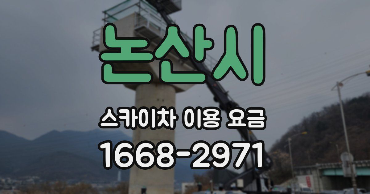 논산시 스카이차 이용 요금