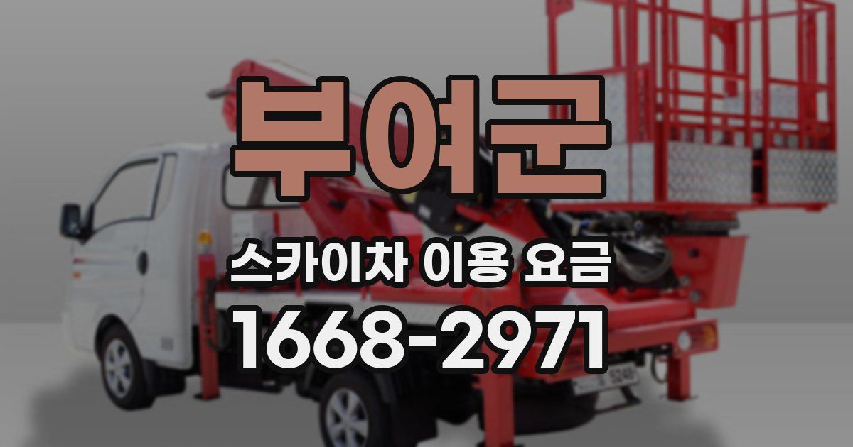 부여군 스카이차 이용 요금