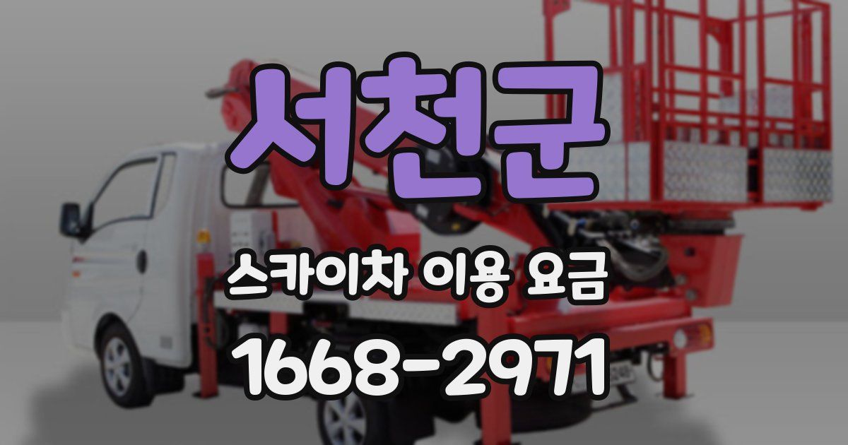 서천군 스카이차 이용 요금