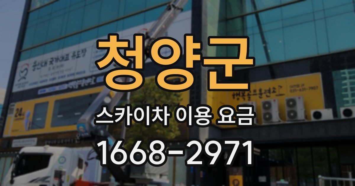 청양군 스카이차 이용 요금