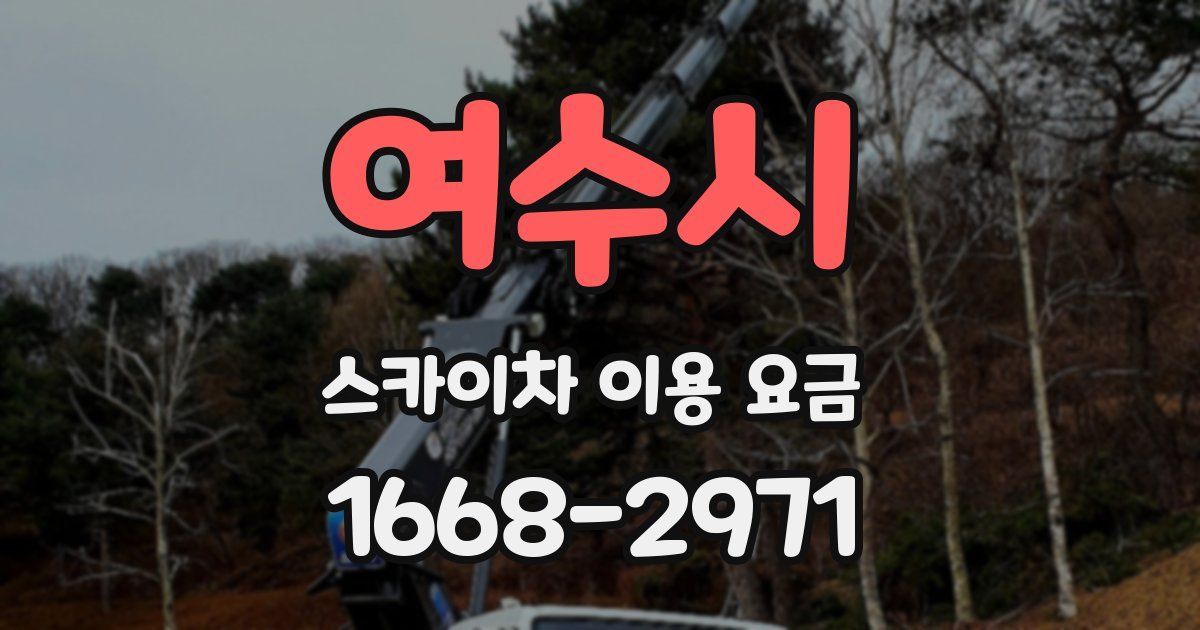 여수시 스카이차 이용 요금