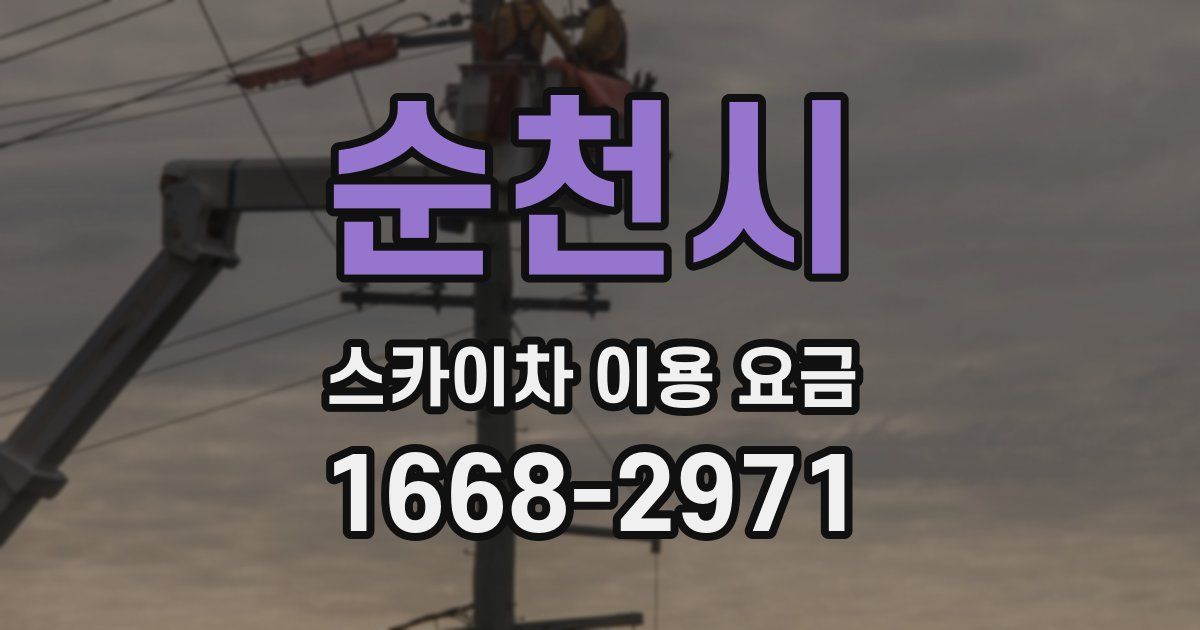 순천시 스카이차 이용 요금