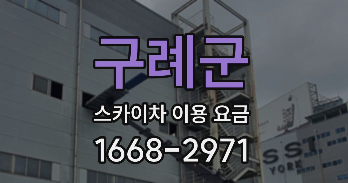 구례군 스카이차 이용 요금