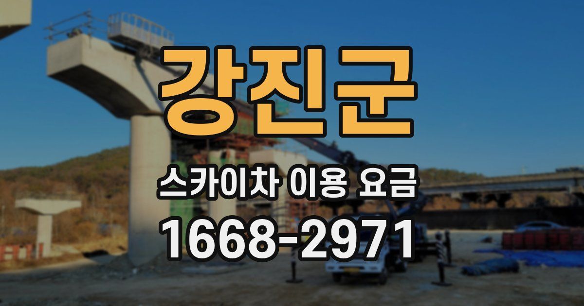강진군 스카이차 이용 요금