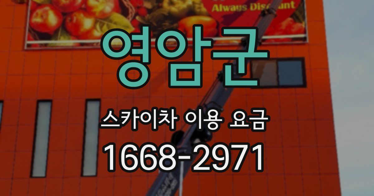 영암군 스카이차 이용 요금