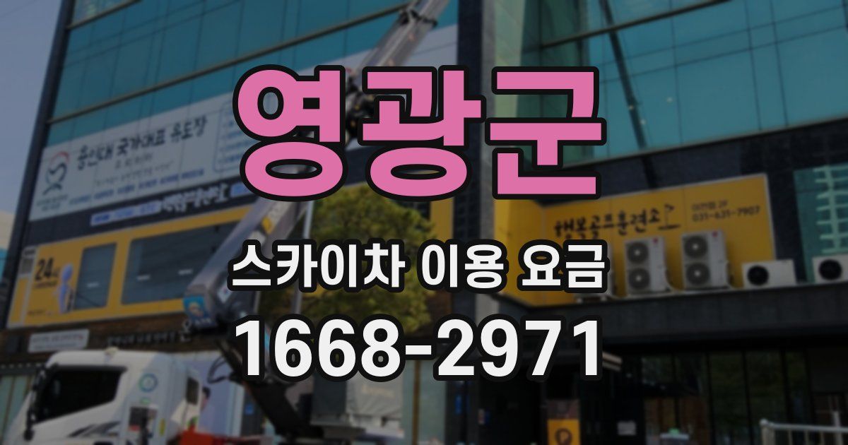 영광군 스카이차 이용 요금