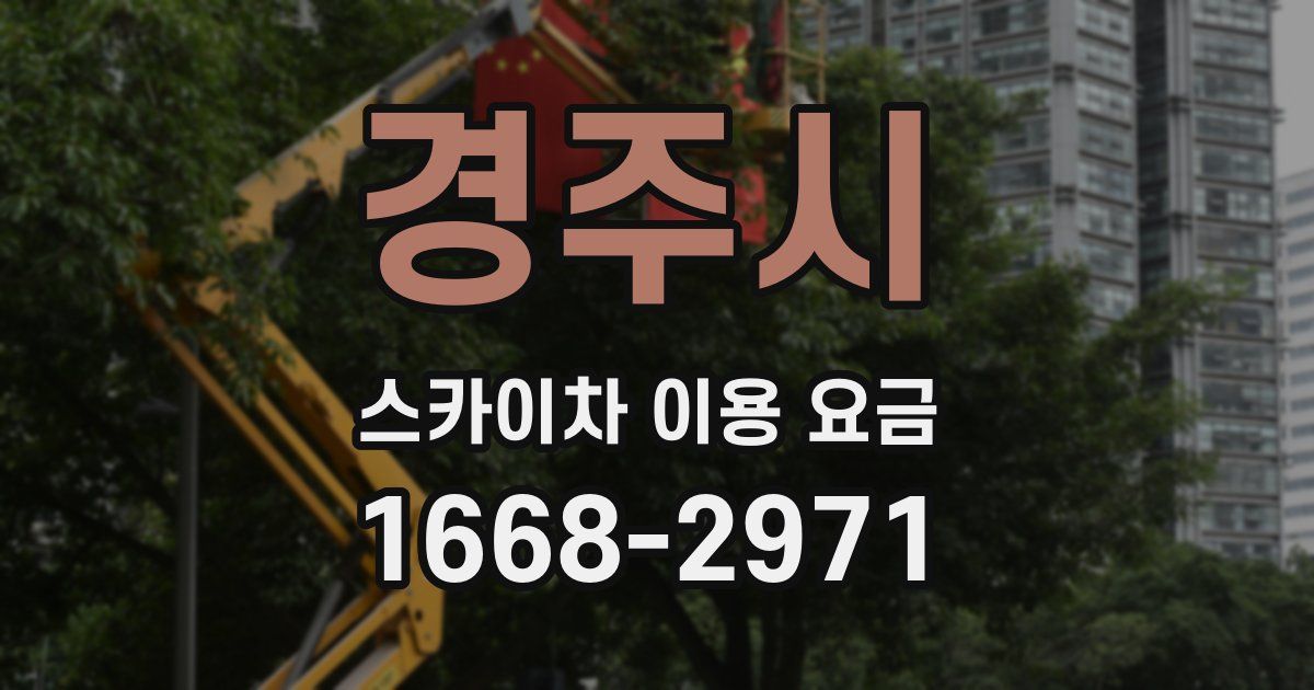 경주시 스카이차 이용 요금
