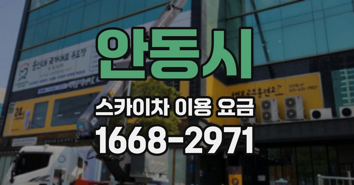 안동시 스카이차 이용 요금