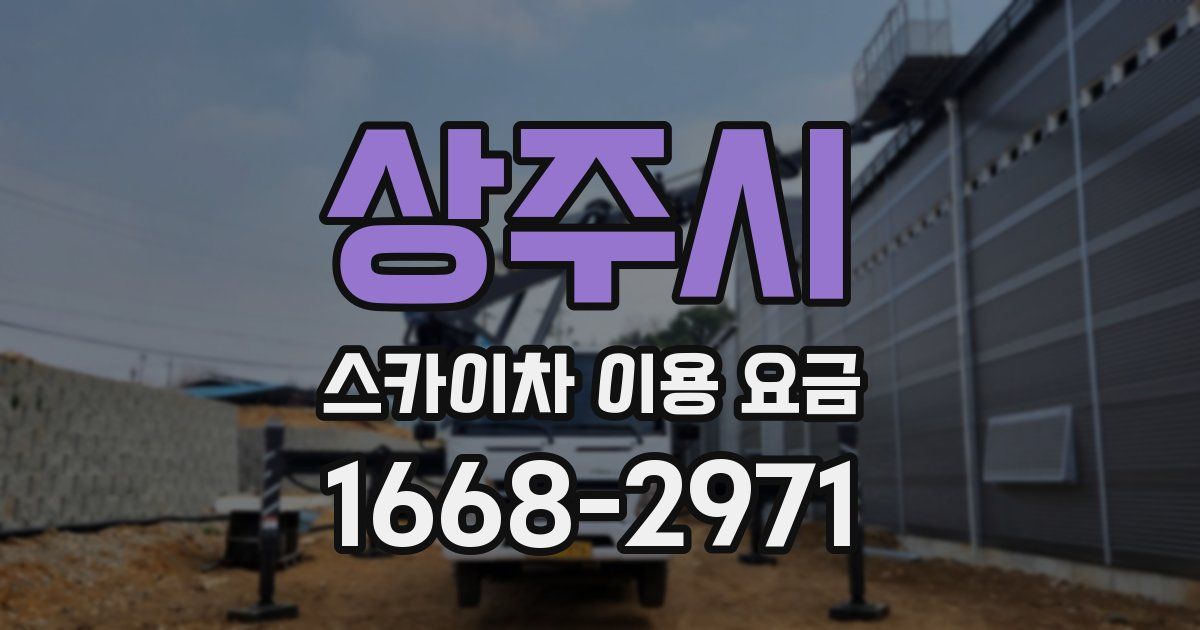 상주시 스카이차 이용 요금