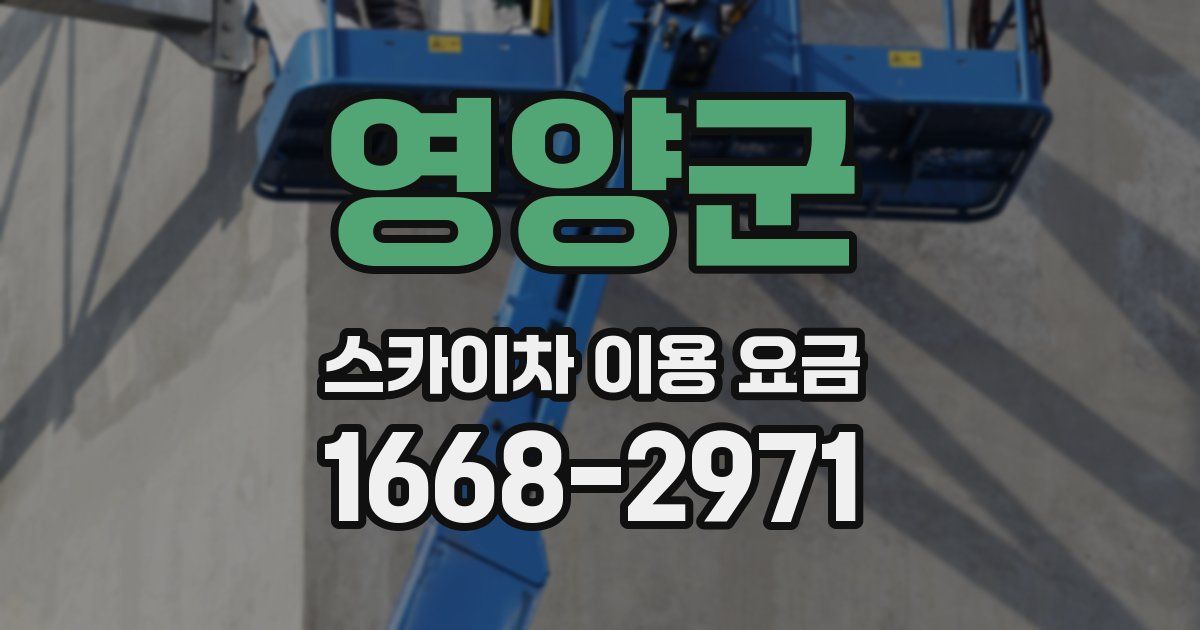 영양군 스카이차 이용 요금