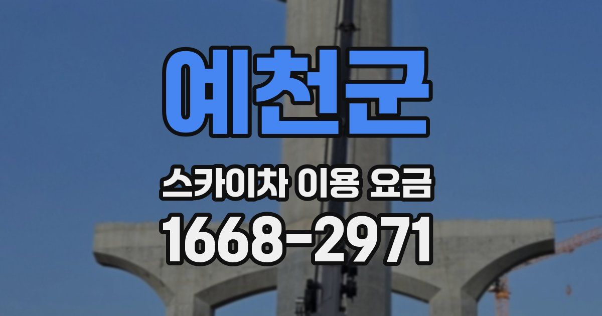 예천군 스카이차 이용 요금
