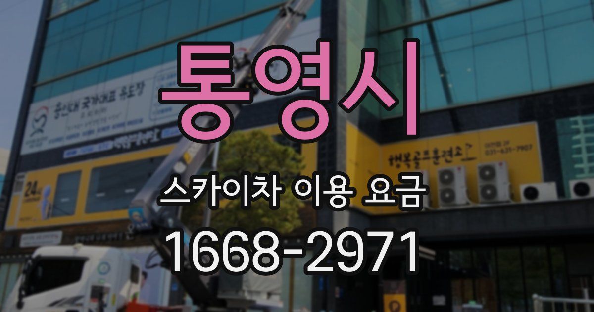 통영시 스카이차 이용 요금