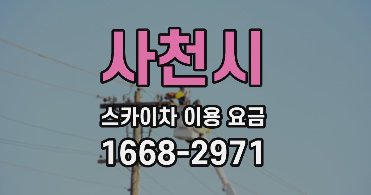 사천시 스카이차 이용 요금