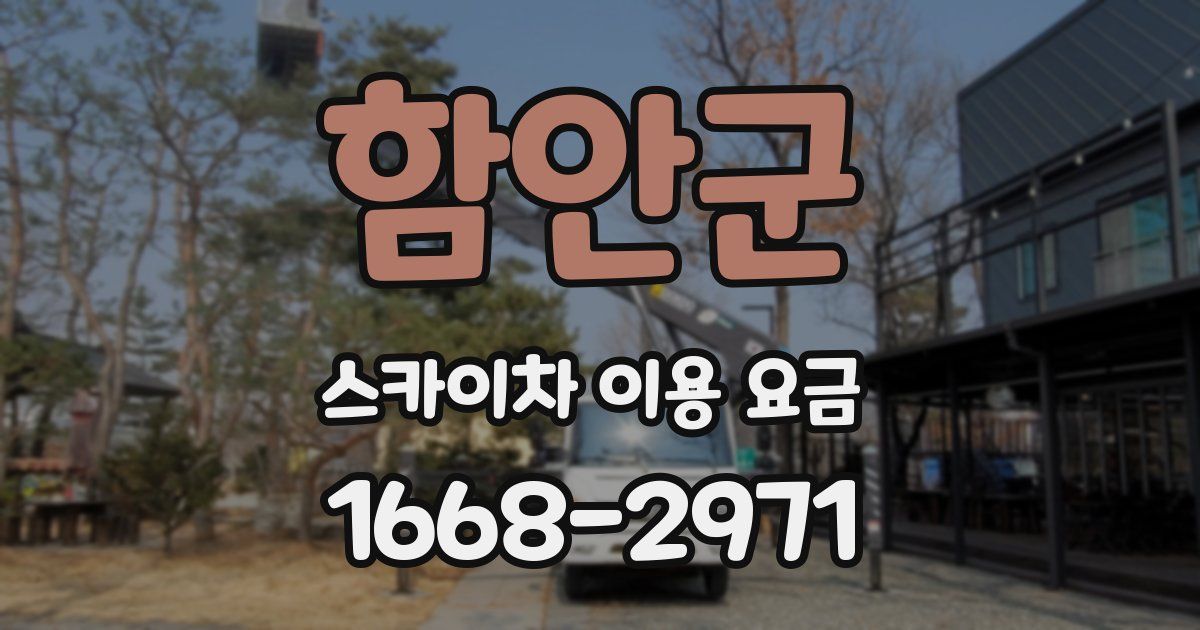 함안군 스카이차 이용 요금