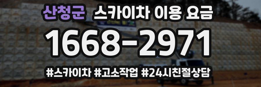 산청군 스카이차 이용 요금