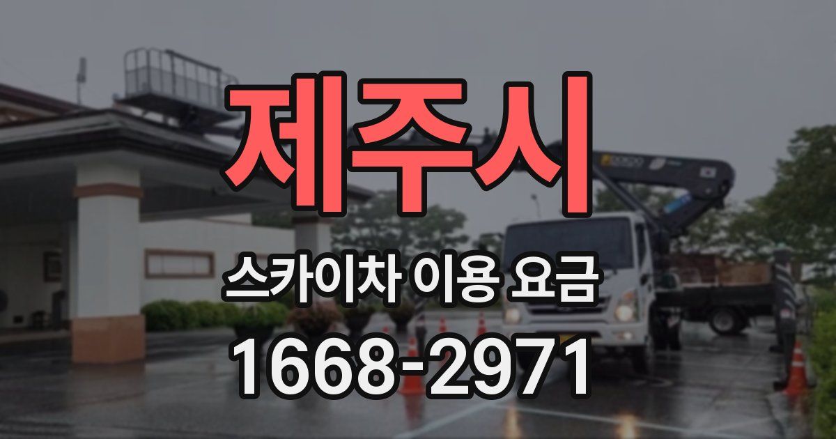 제주시 스카이차 이용 요금